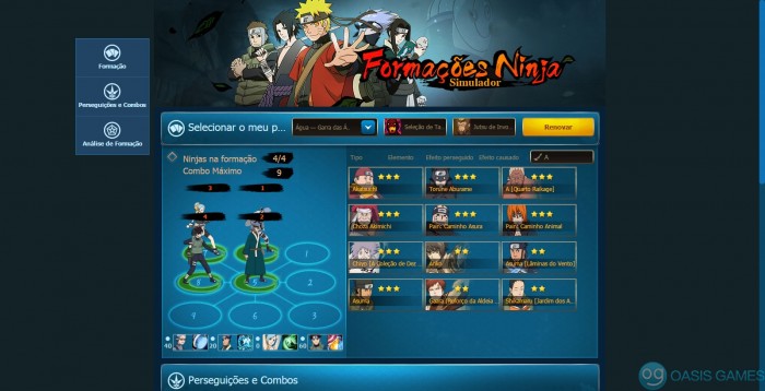 Simulador de formações de Naruto Online — Formação de Ninjas de Naruto Online170804195709