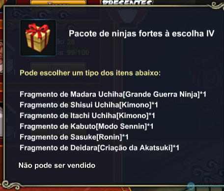 Pacote de Ninjas Fortes a Escolha IV