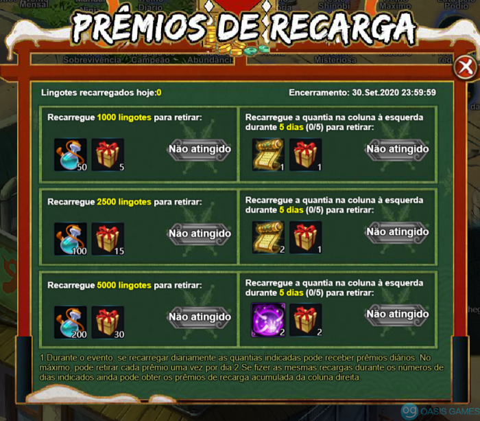 Premios de recarga