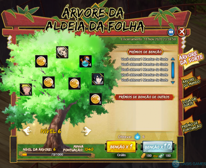 Arvore da aldeia da folha - lvl 6