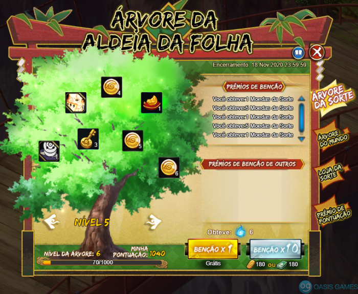 Arvore da aldeia da folha - lvl 5