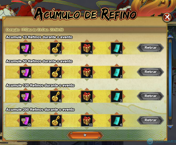 Acumulo de refino