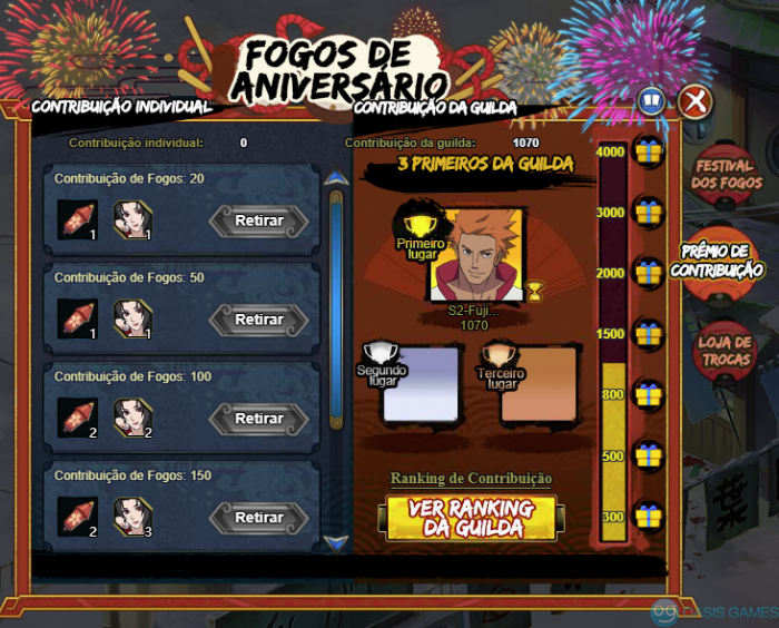 fogos de aniversario