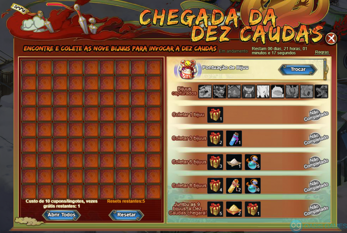 chegada da dez caudas