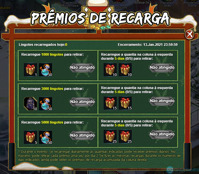 Premios de recarga