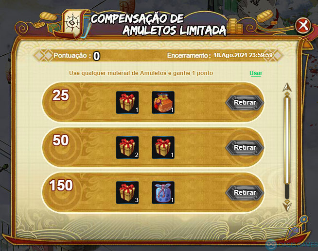 Compensação de amuleto