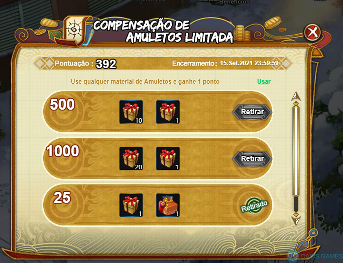 Compensação de consumo de amuletos