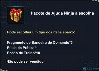 Pacote ajuda ninja